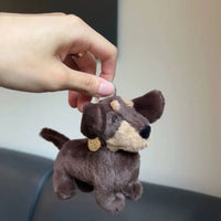 JC Dachshund Pup Plush Keychain