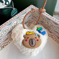 Capy Heart Plush Keychain