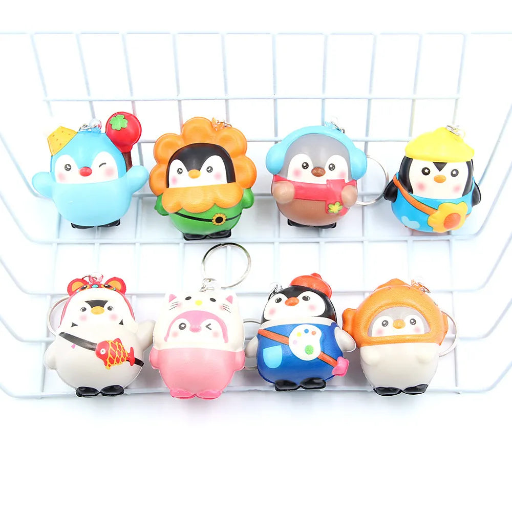 Mini Cosplay Penguin Squishy Keychain