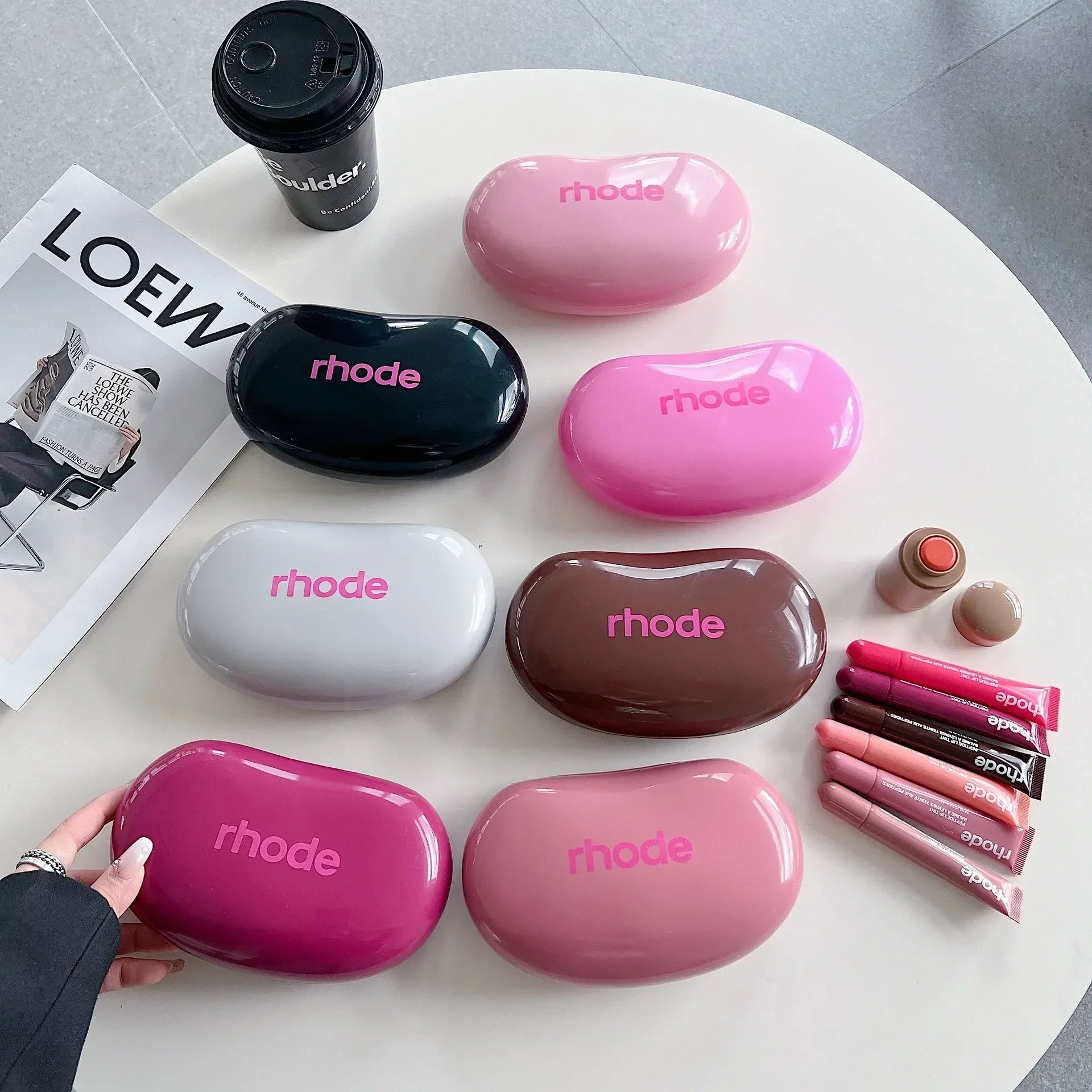 Rhode Jelly Bean Make‑up Pouch Cosmetic Bag for Stylish Storage