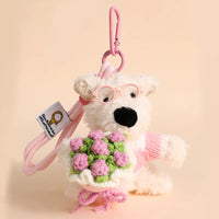 West Highland Floral Gift Plush Keychain