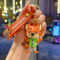 Zootopia 3D Silicone Figure Wristlet Keychain