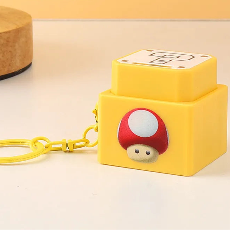 Toad Question Block Fidget Keychain