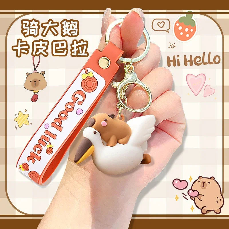 Rider Capybara 3D Keychain