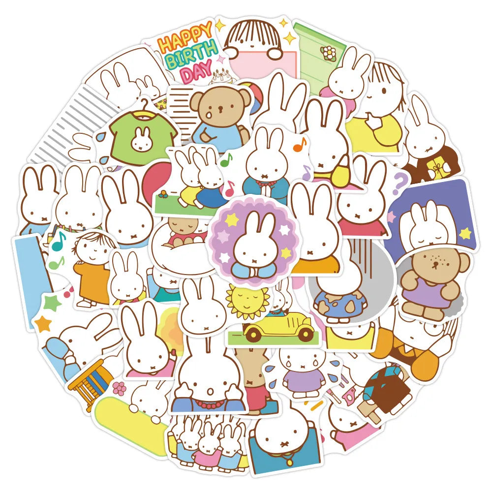 Miffy & Friends Waterproof Vinyl Sticker Pack (50 Pcs)