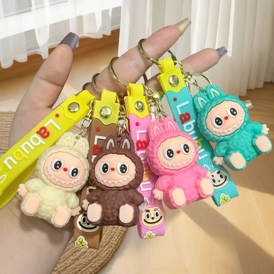 Labuboo Velvet Smile Flocked Keychain