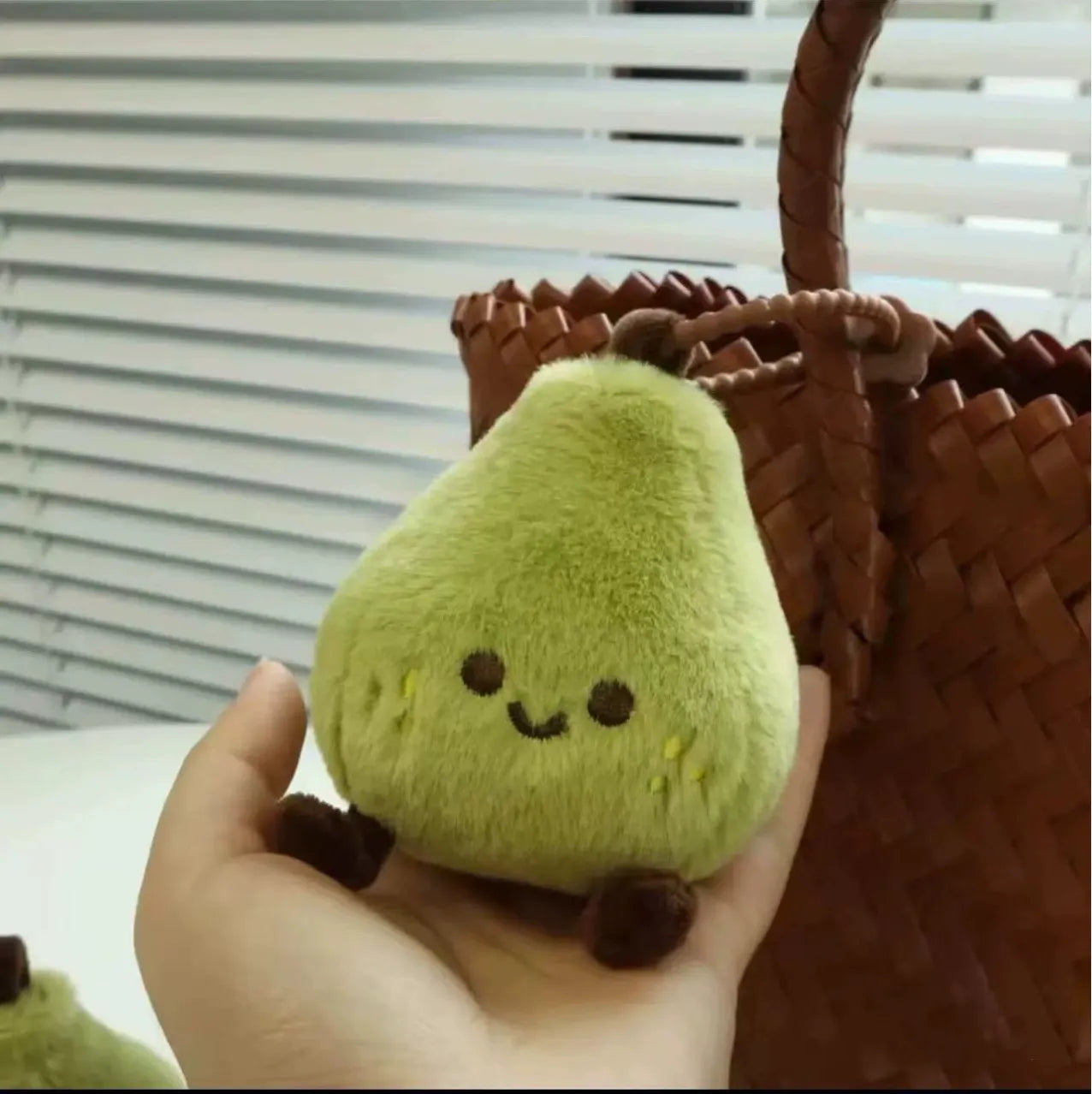 JC Ultimate Squishy Green Pear Plush Keychain