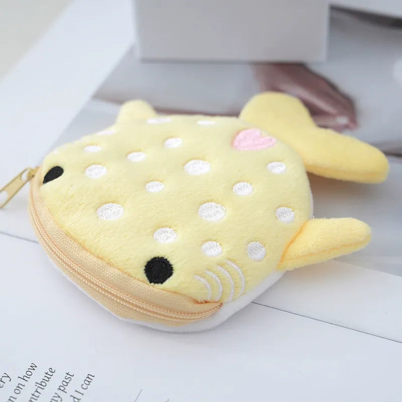Porte-monnaie en peluche requin-baleine 