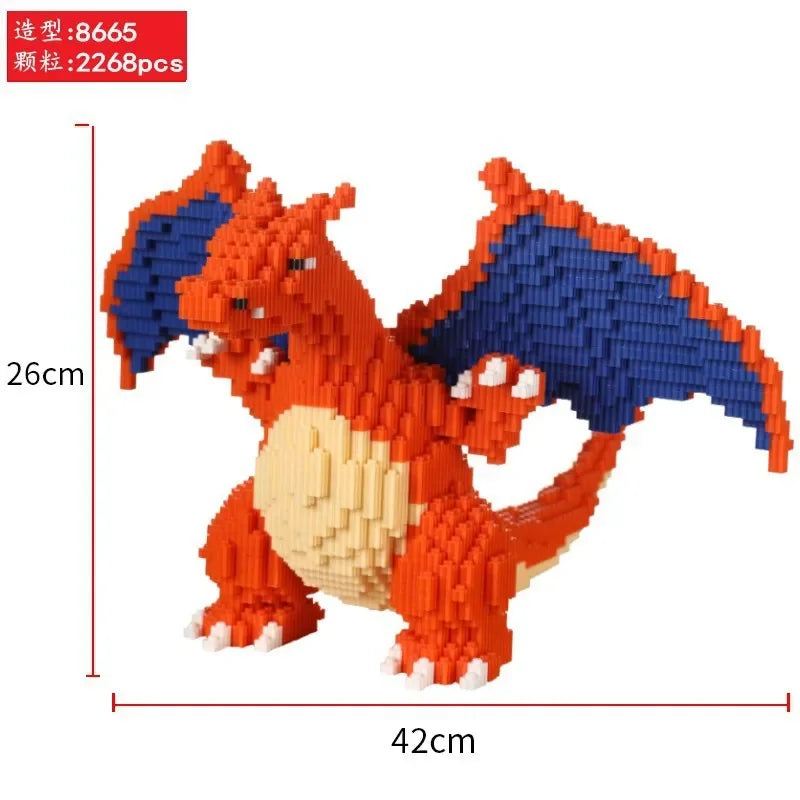 Charizard Using Blocks Charizard Model No. 8665 Mini Blocks (26 cm)