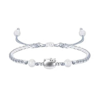 Hello Kitty Sterling Silver Braided Charm Bracelet