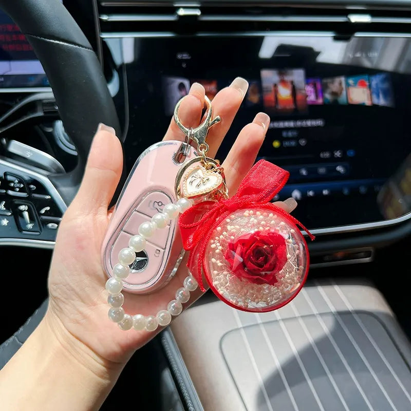 Bloom For Eternity Rose Keychain