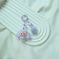 Baby Three Floppy Ears Flocked Keychain