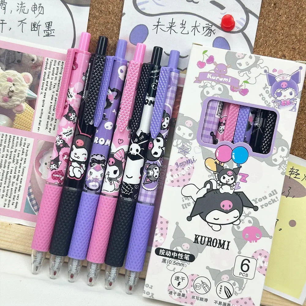 Kuromi Punk Princess Gel Pen (Set of 6)