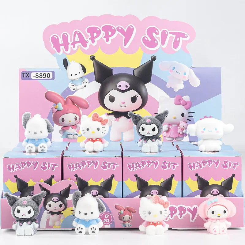 Sanrio Happy Sit Series Flocked Blind Box