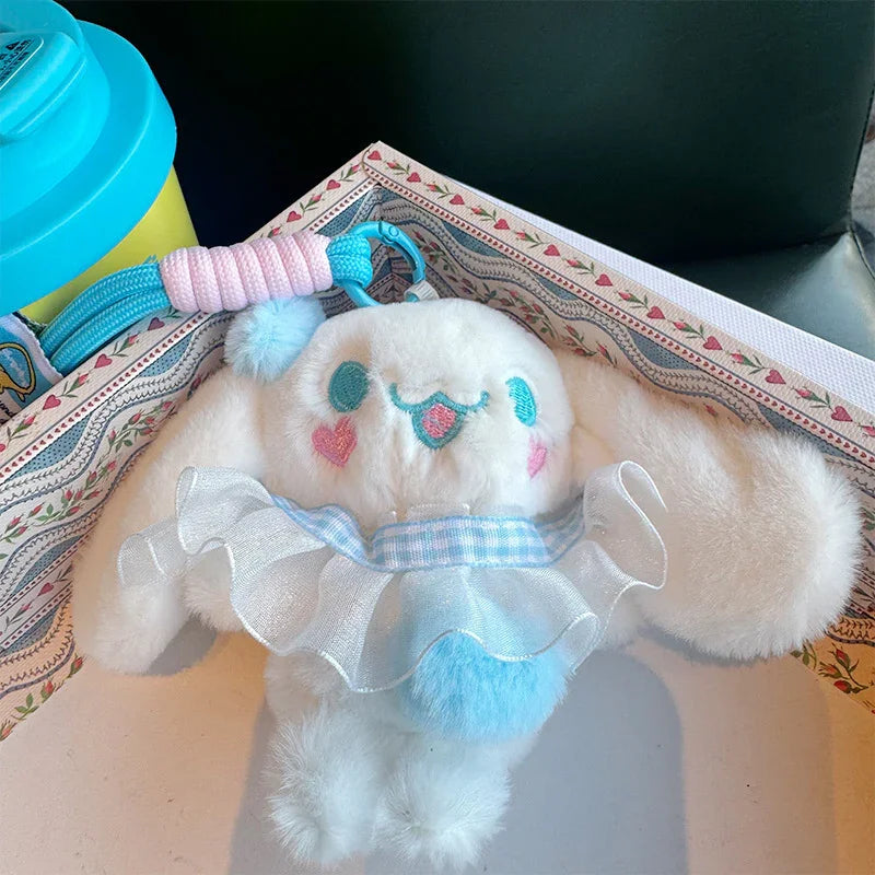 Cinnamoroll Lacy Heart Plush Keychain