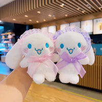 Frilly Friend Cinnamoroll Plush Keychain