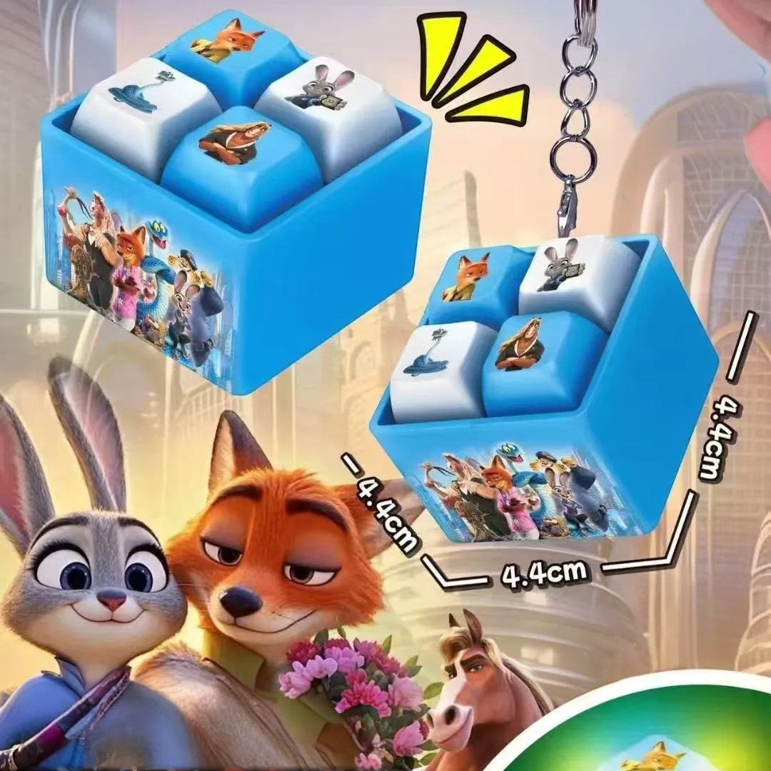 Zootopia 2 Interactive 4-Key Voice & LED Keychain