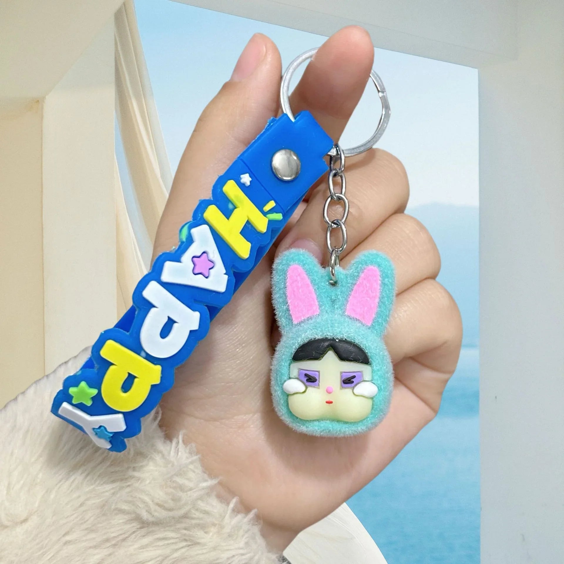 Cry Baby Happy Power Keychain