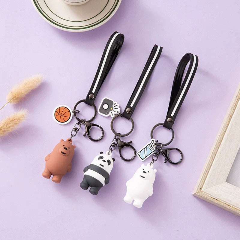 We Bare Bears Zebra Stripes Keychain