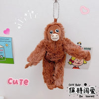 Punch Monkey Furry Plush Keychain