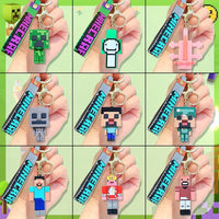 Minecraft Pixel Style Keychain