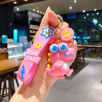 Dinosaur Run Fast Warning Keychain - Bear Hugs