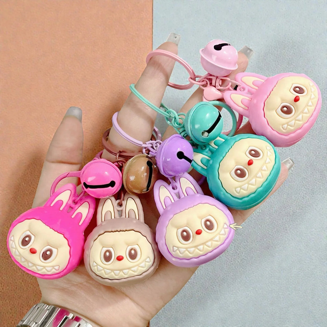 Labubu Gazy Head Silicone Keychain