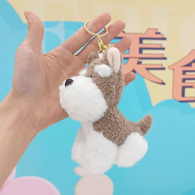 Sophisticated Schnauzer Dog Keychain