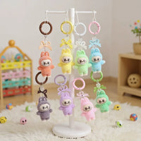 Labubu Crystal Bow Charm Keychain