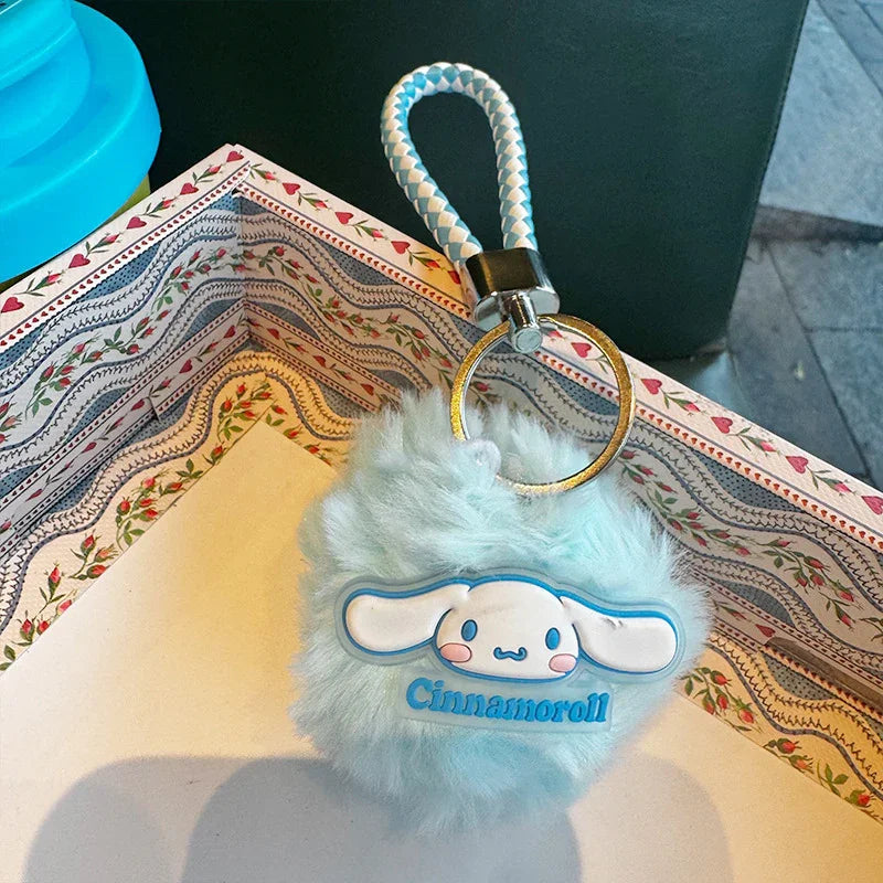 Sanrio Fluffy Pom Pom Keychain
