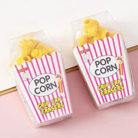 Popcorn Simulation Grip Cap Eraser (Set of 12)