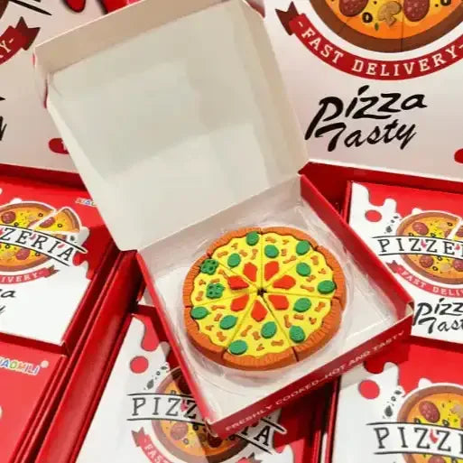 ممحاة بيتزا لذيذة سهلة المسح (مجموعة من 7 قطع) 