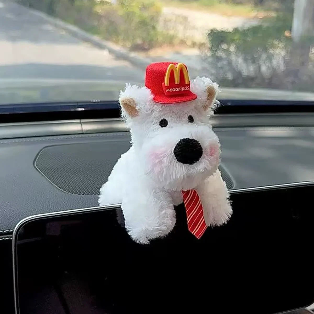 West Highland Dog McD Style Plush Keychain