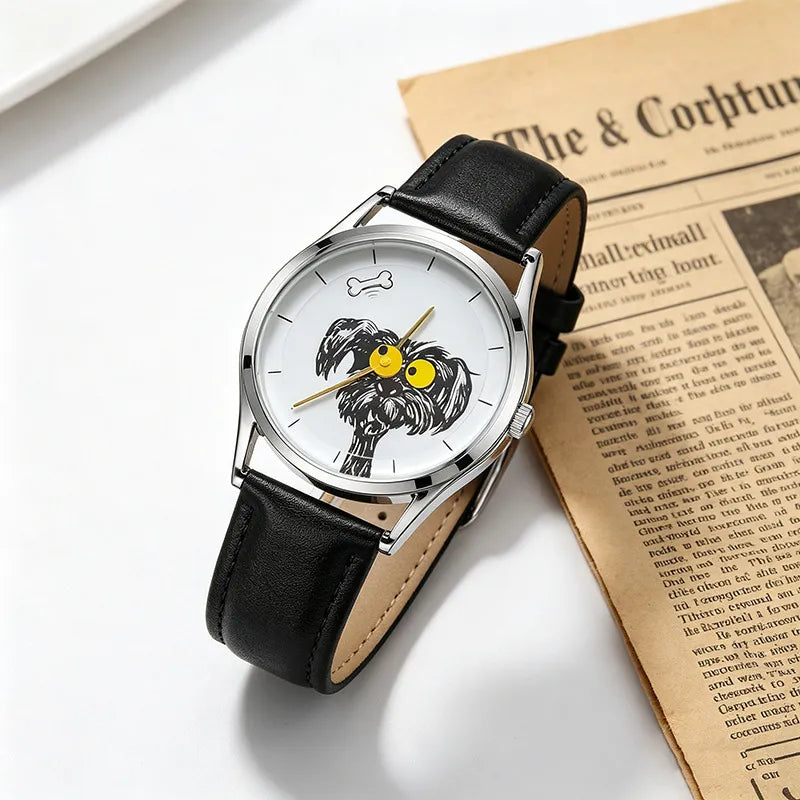 Messy Puppy Bone Chase Creative Novelty Watch