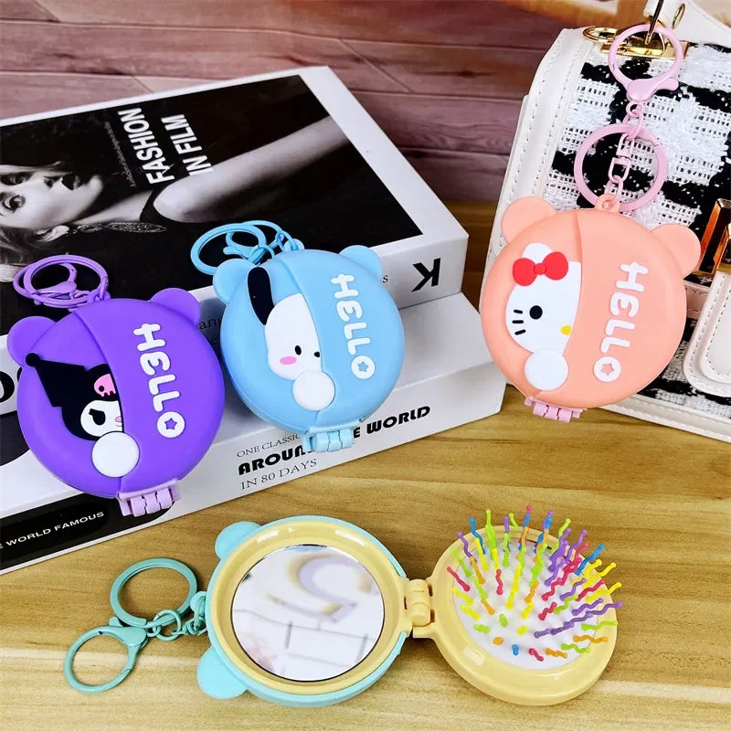 Sanrio Elite Comb & Mirror Keychain