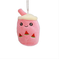 Boba Milk Tea Expressive Plush Keychain