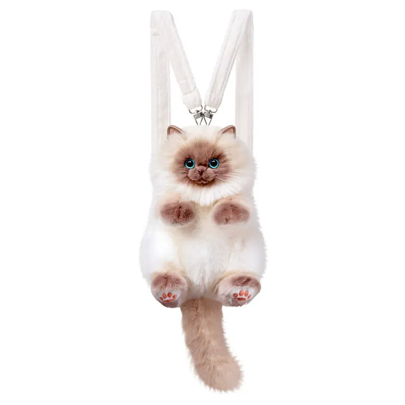Bear Hugs Mini Ragdoll & Persian Cat Plush Backpack