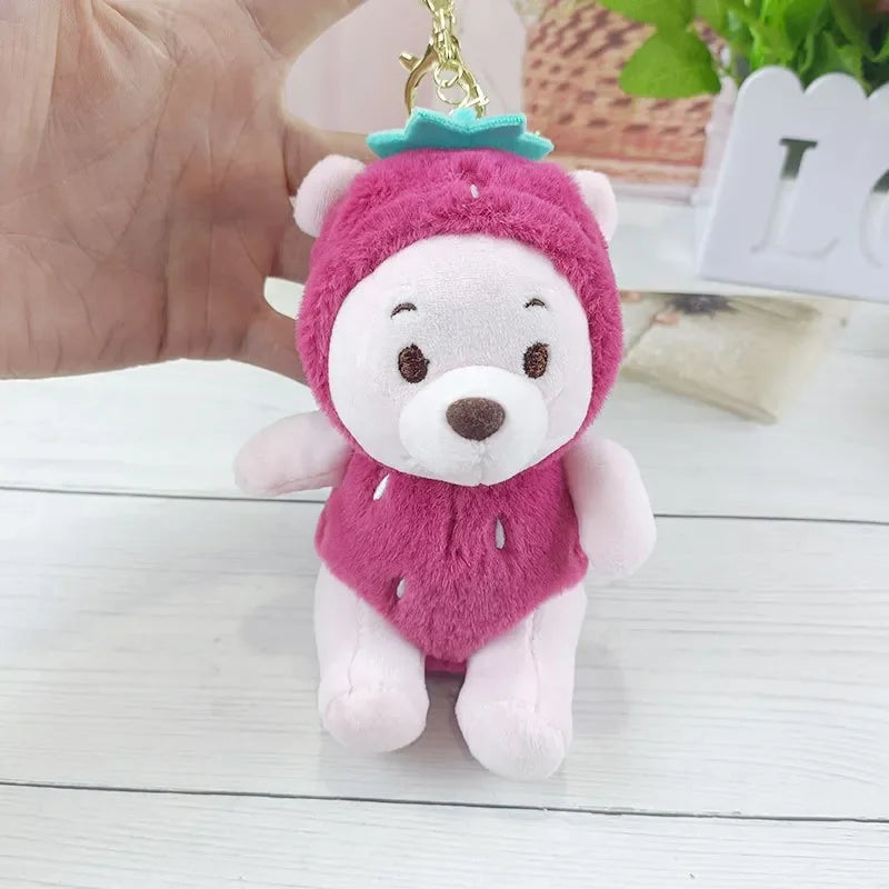 DZNY Pineapple Pooh Plush Keychain - Bear Hugs