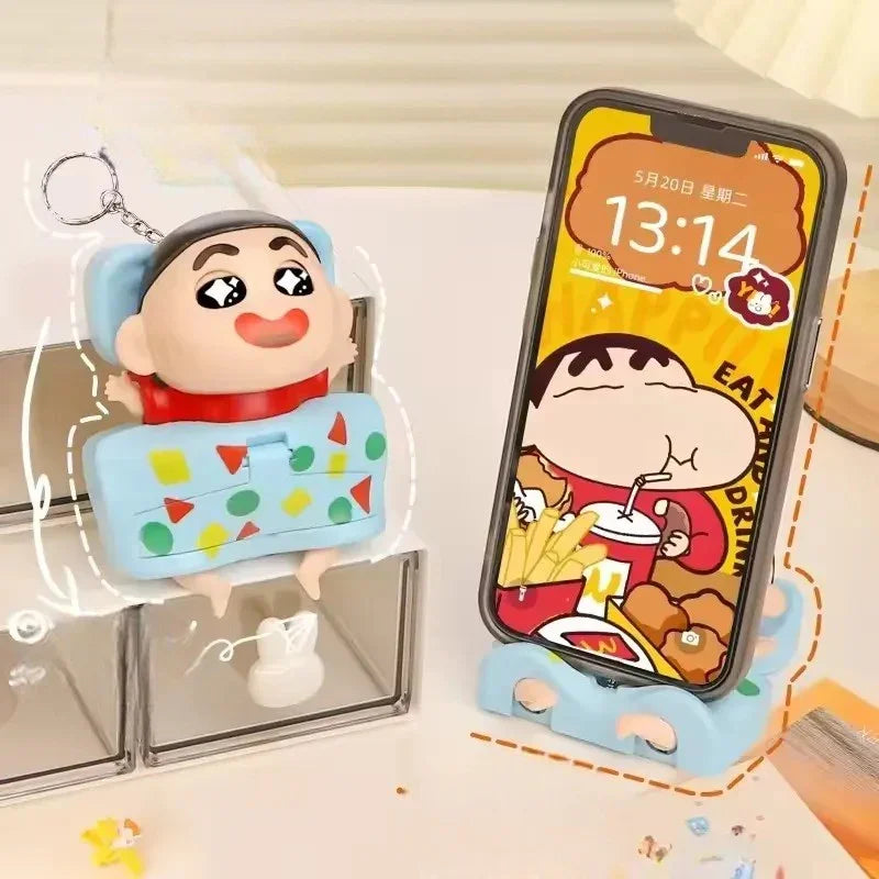 Sleepy Shinichan Phone Stand Keychain