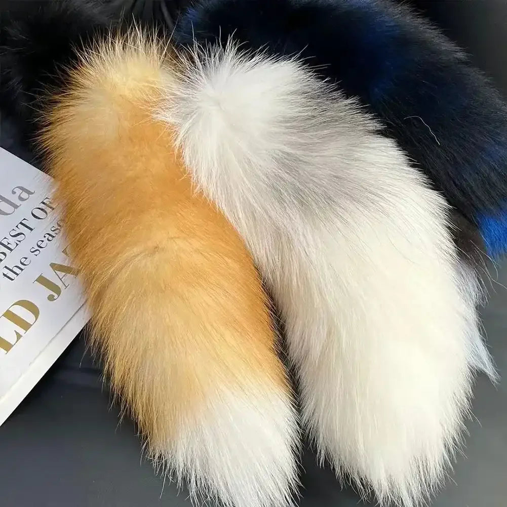 Faux Fur Fox Tail Keychain