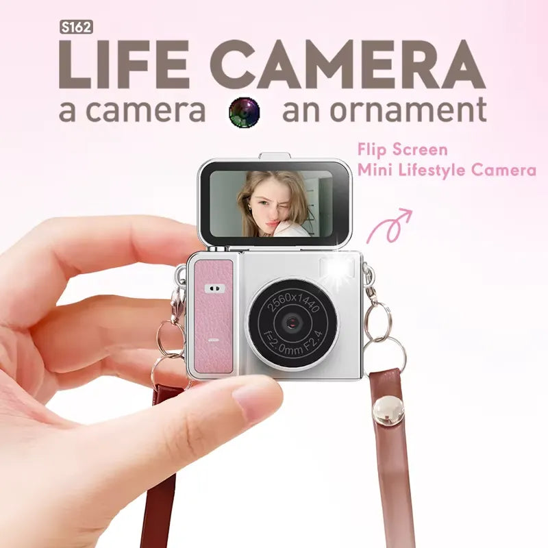Retro Mini 4K Flip-Screen Camera