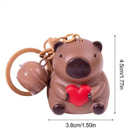 Capybara Heart-Throb Love You Keychain