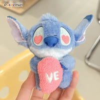 Stitch & Angel Ohana Heart Keychain