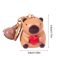 Capybara Heart-Throb Love You Keychain