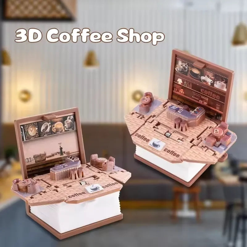 Coffee Shop 3D Folding Keychain