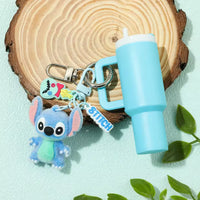 Flocked Stitch Tumbler Keychain