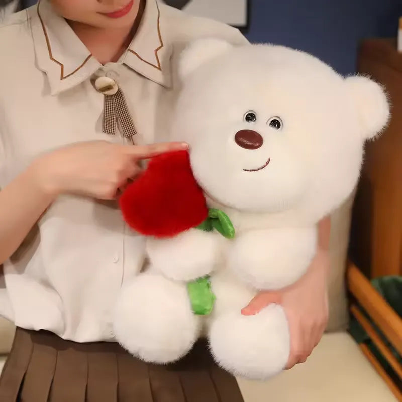Sweetheart Rose Hug Teddy Bear (35 cm)