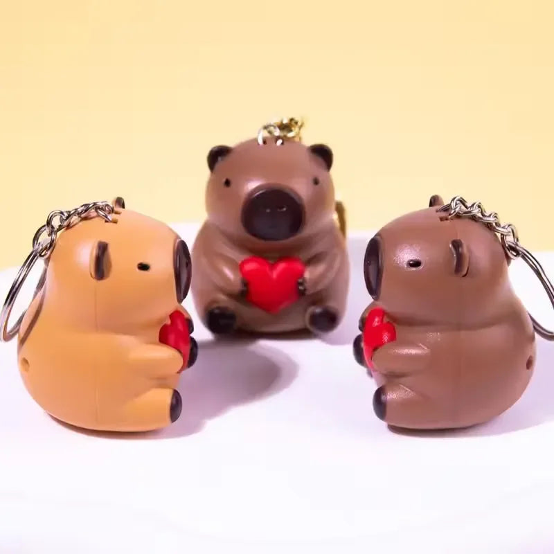 Capybara Heart-Throb Love You Keychain