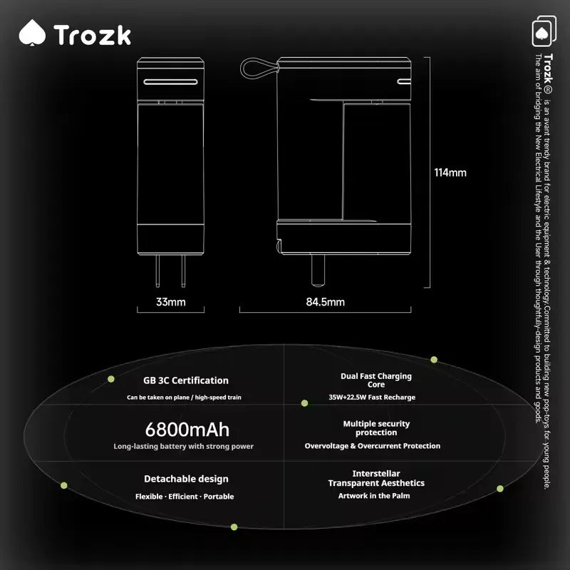 Trozk TC10 Binary Star Power Bank (6800 mAh)