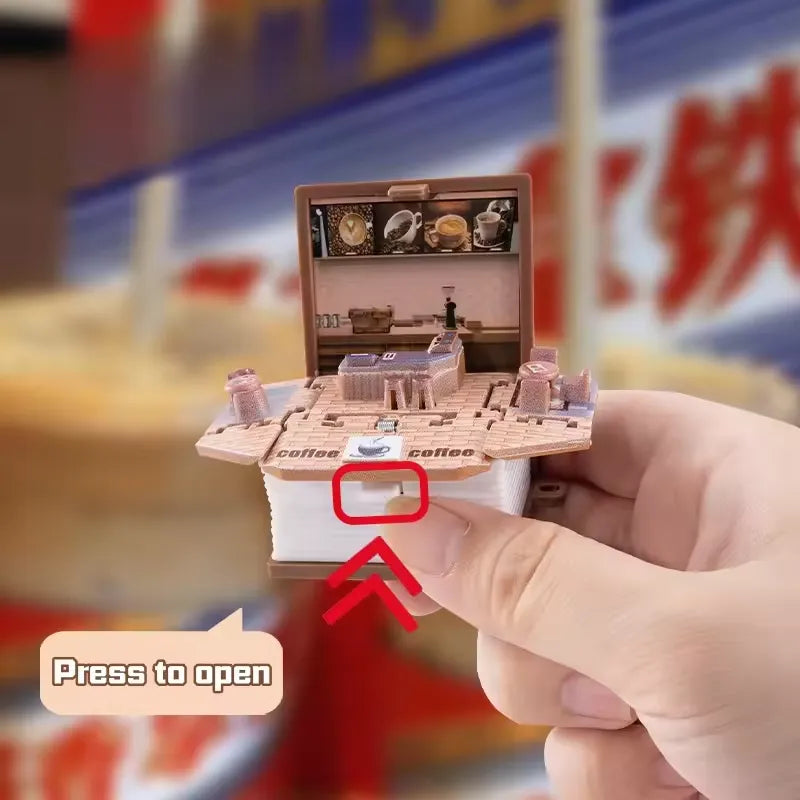 Coffee Shop 3D Folding Keychain